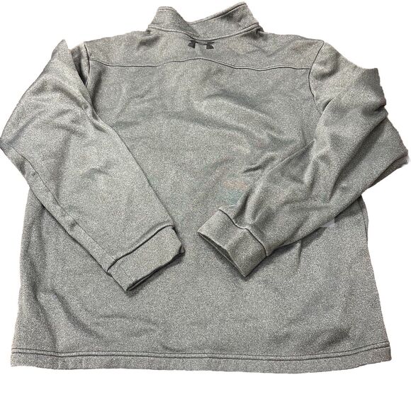 Under Armour 1/4 Zip Sweater Mens Size M Gray Cold Gear Pullover Sweatshirt - Picture 3 of 5